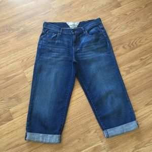 Levi's Blue Cuffed Capri Jeans Size 6